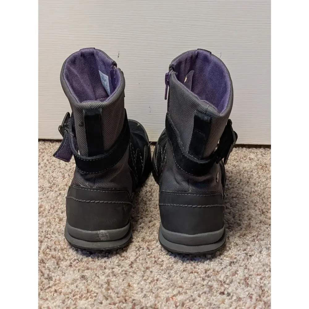Merrell Albany Sky Boots Women Size 9.5 Black Gray Waterproof Suede Zip Ankle